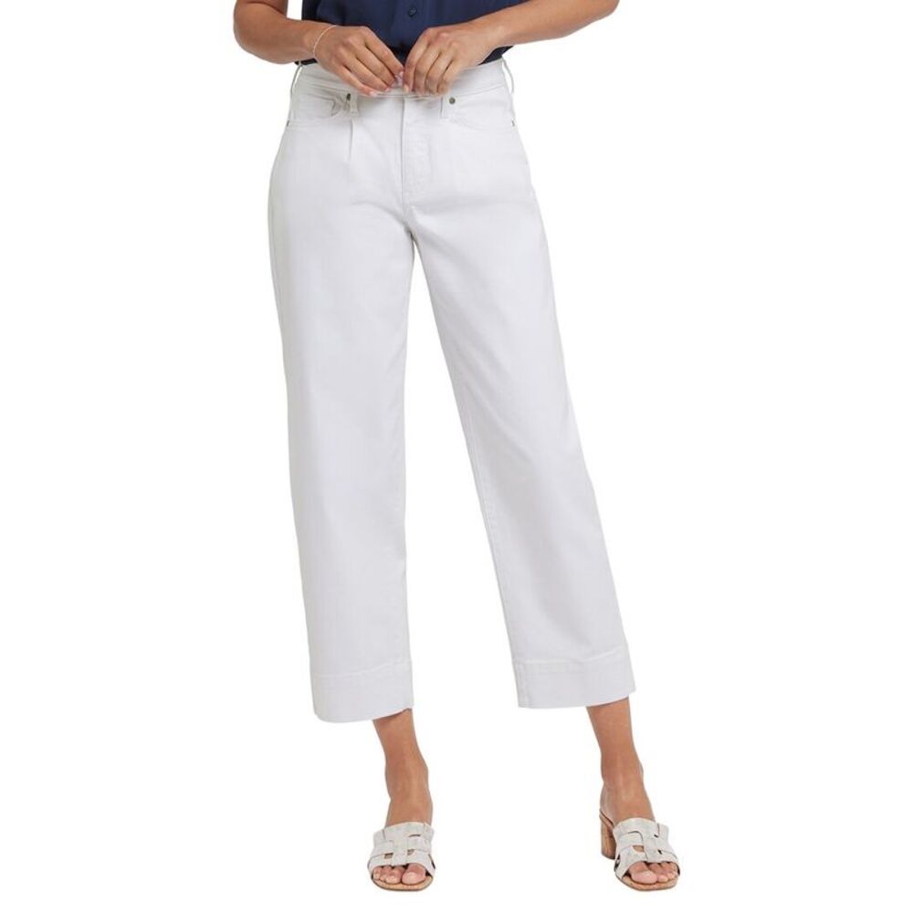 Nydj Womens  Petite Balloon Ankle Crop Jean, White